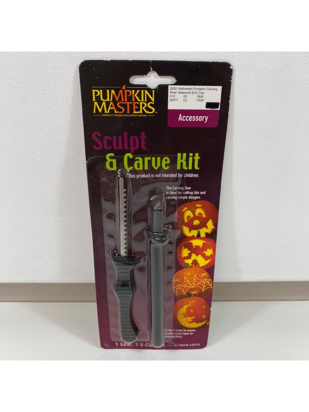 Pumpkin Masters Sculpt Carve Kit Set 2 Tools Carving Saw V-Cutter Halloween Fun